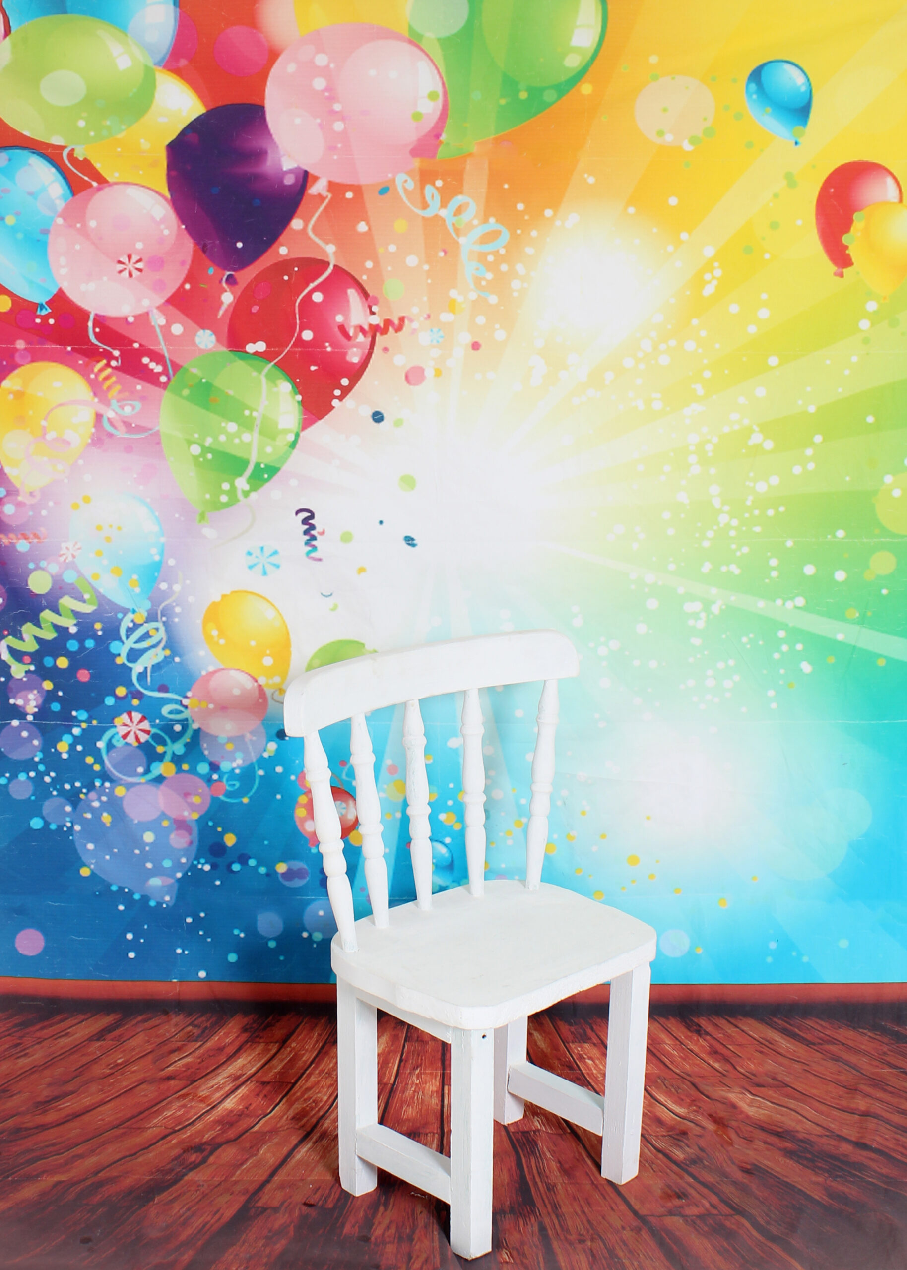 BACKDROP_Baloons with wooden floor & prop