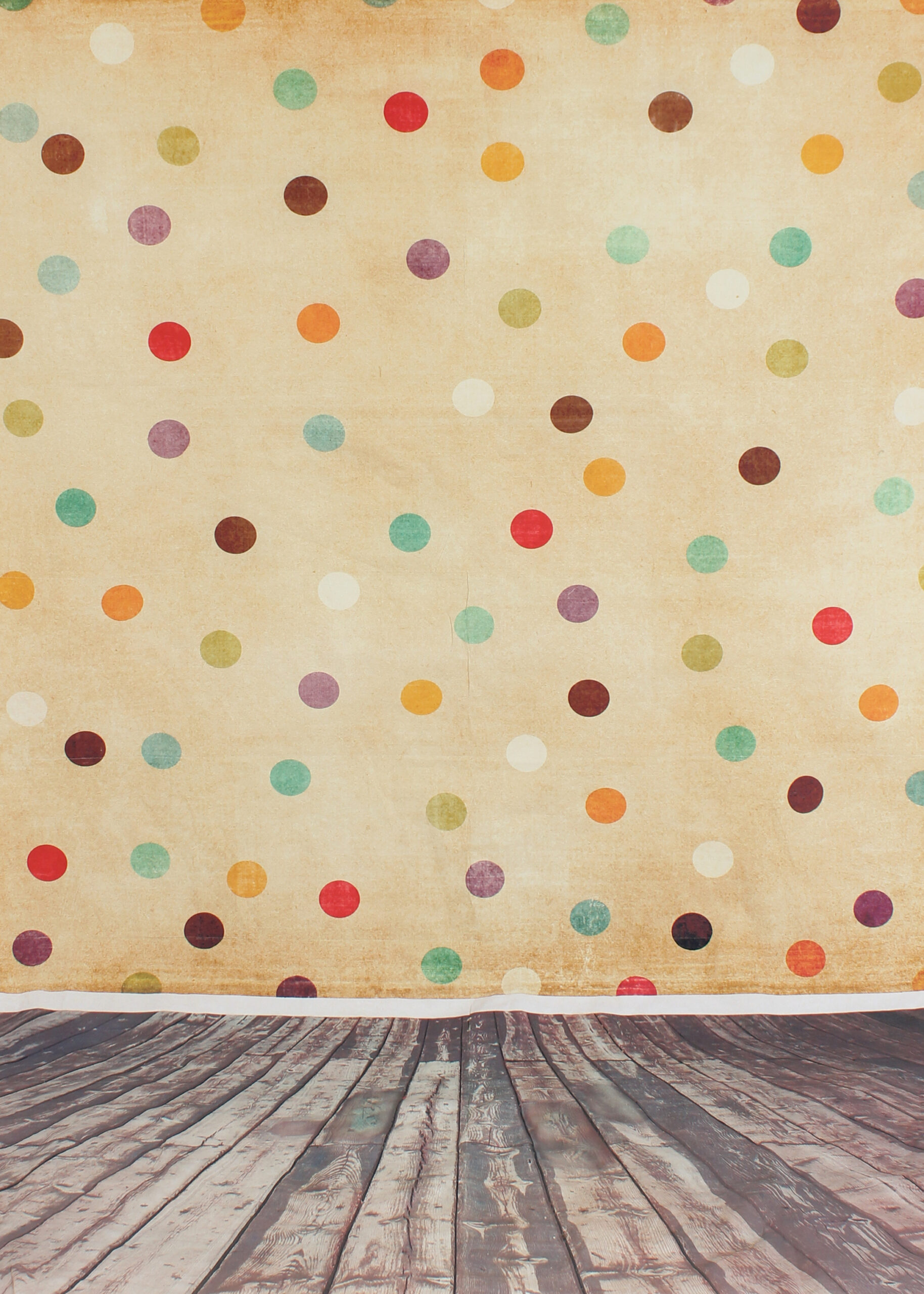 BACKDROP_Dotted Polka wood floor